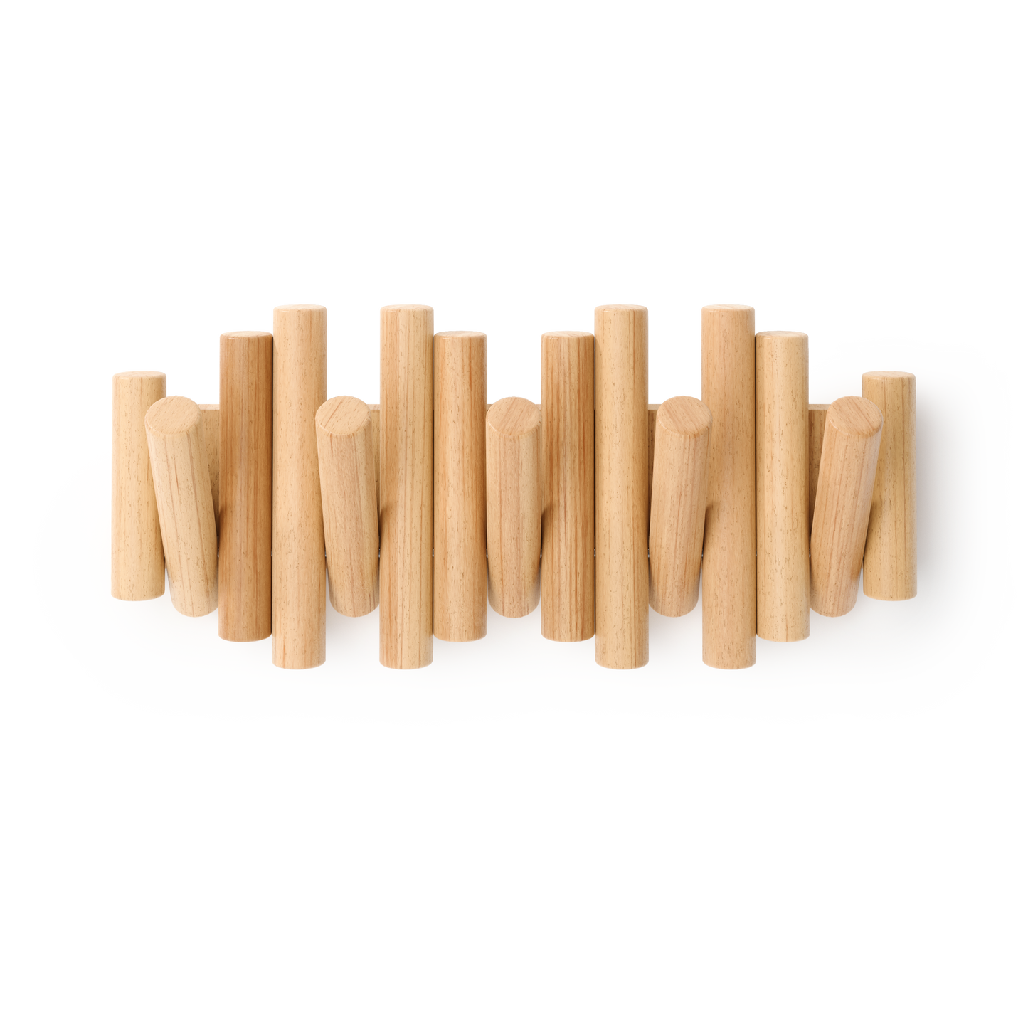 Picket knaggrekke natur – funksjonelt design som også er veggkunst