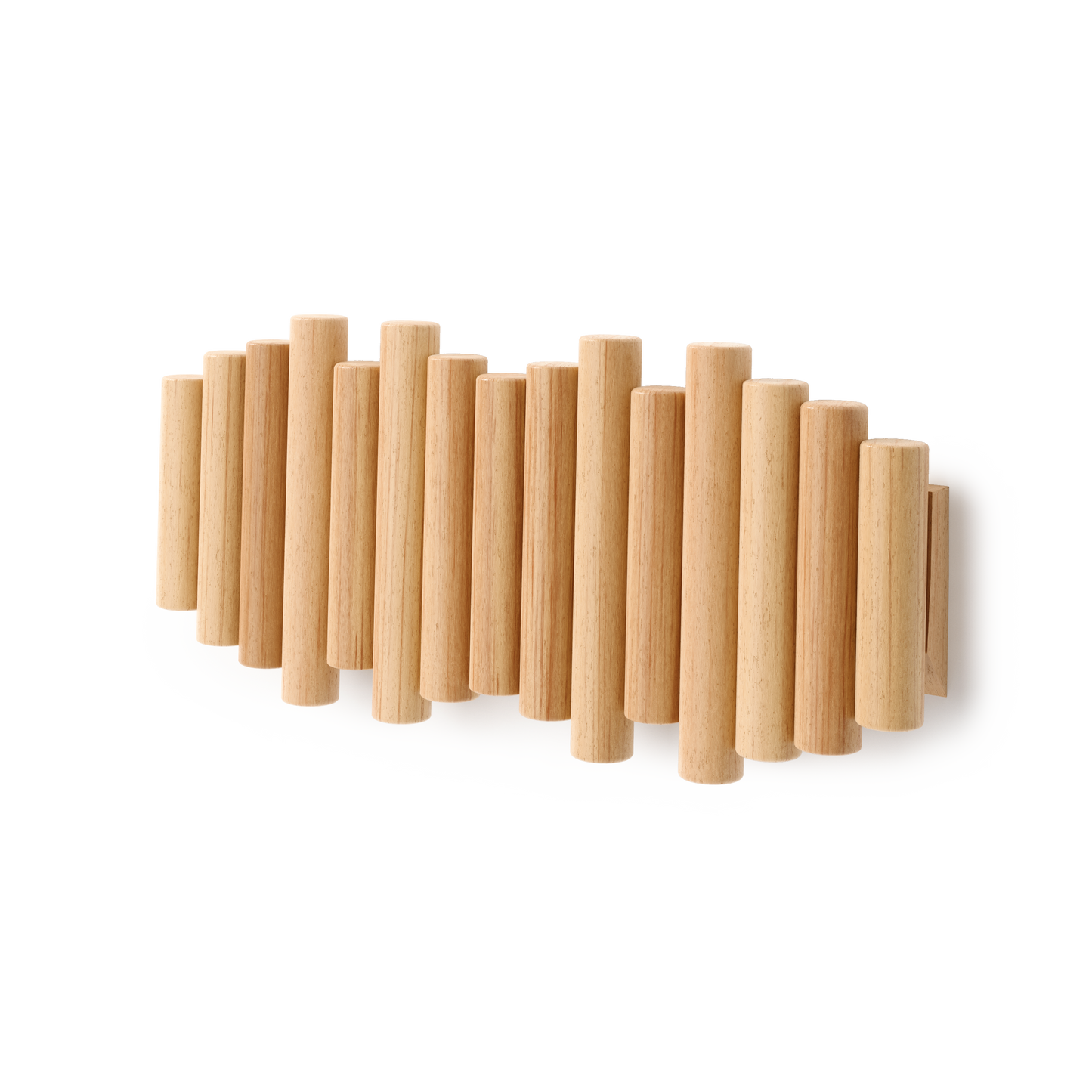 Picket knaggrekke natur – funksjonelt design som også er veggkunst