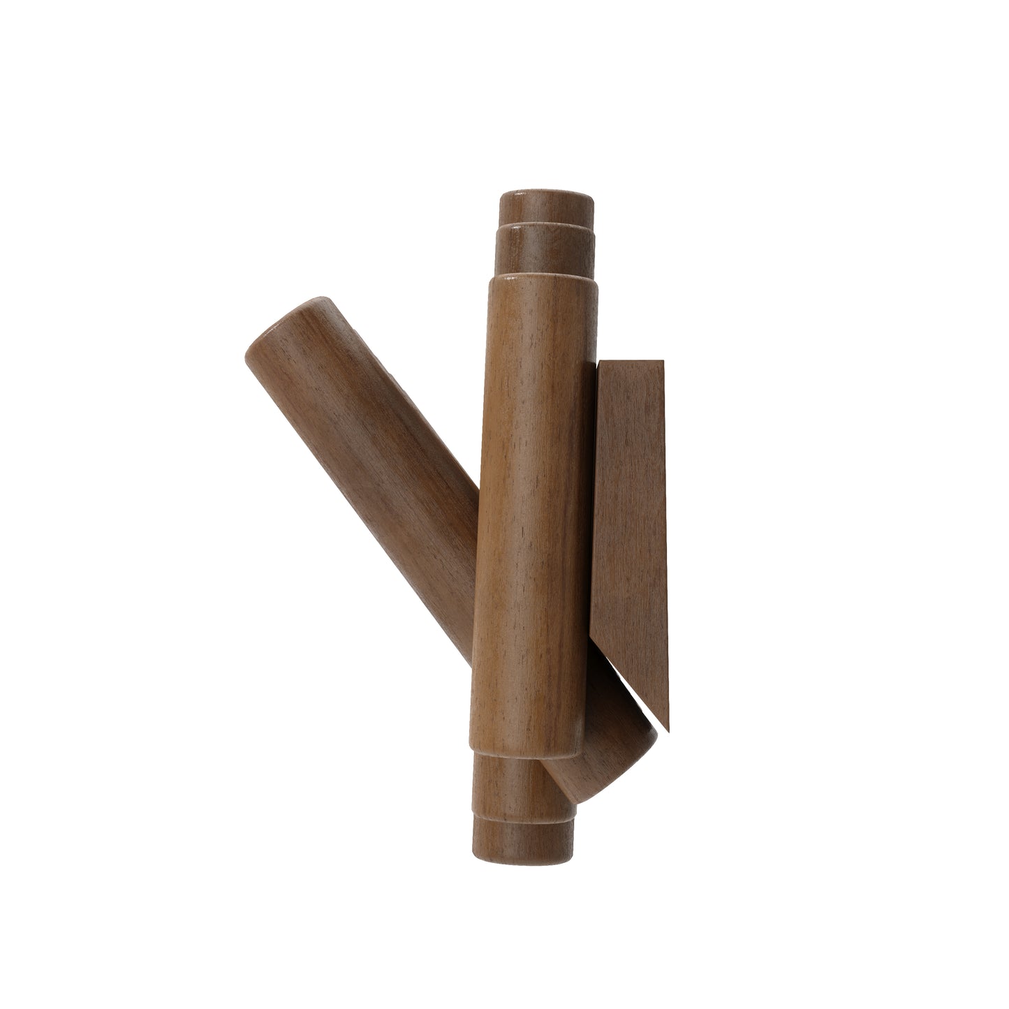 Picket knaggrekke walnut– funksjonelt design som også er veggkunst