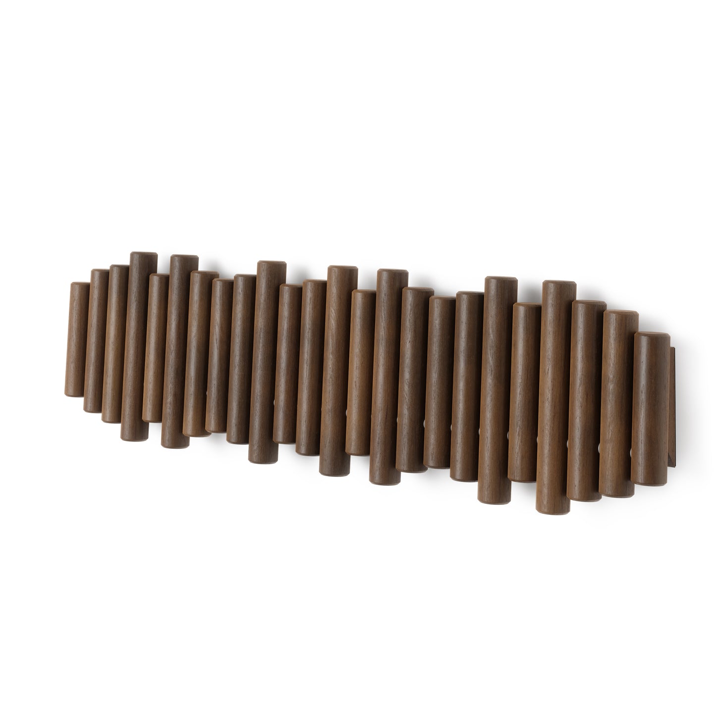 Picket knaggrekke walnut– stor 8 knagger