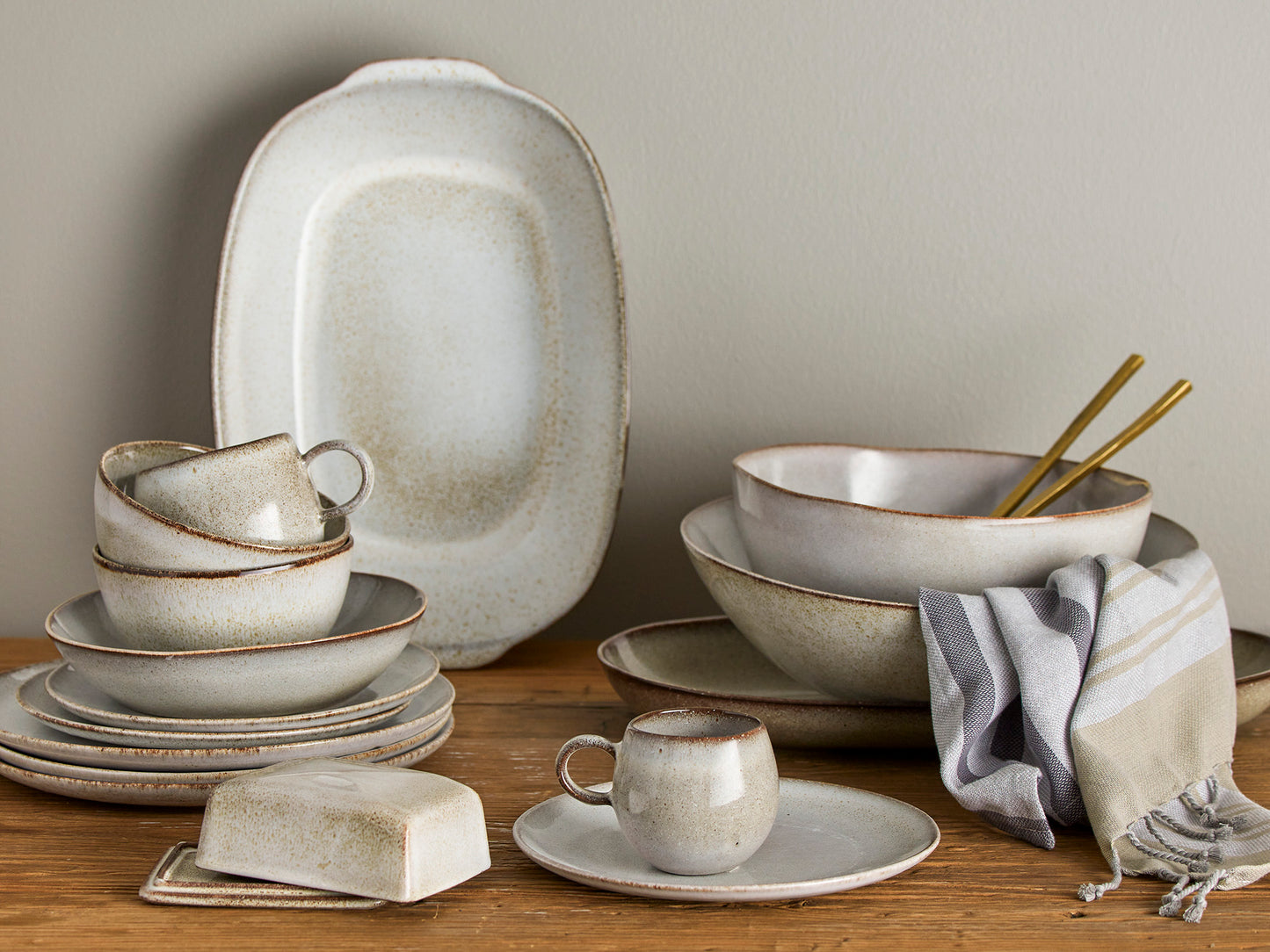 Sandrine frokost Tallerken, Beige