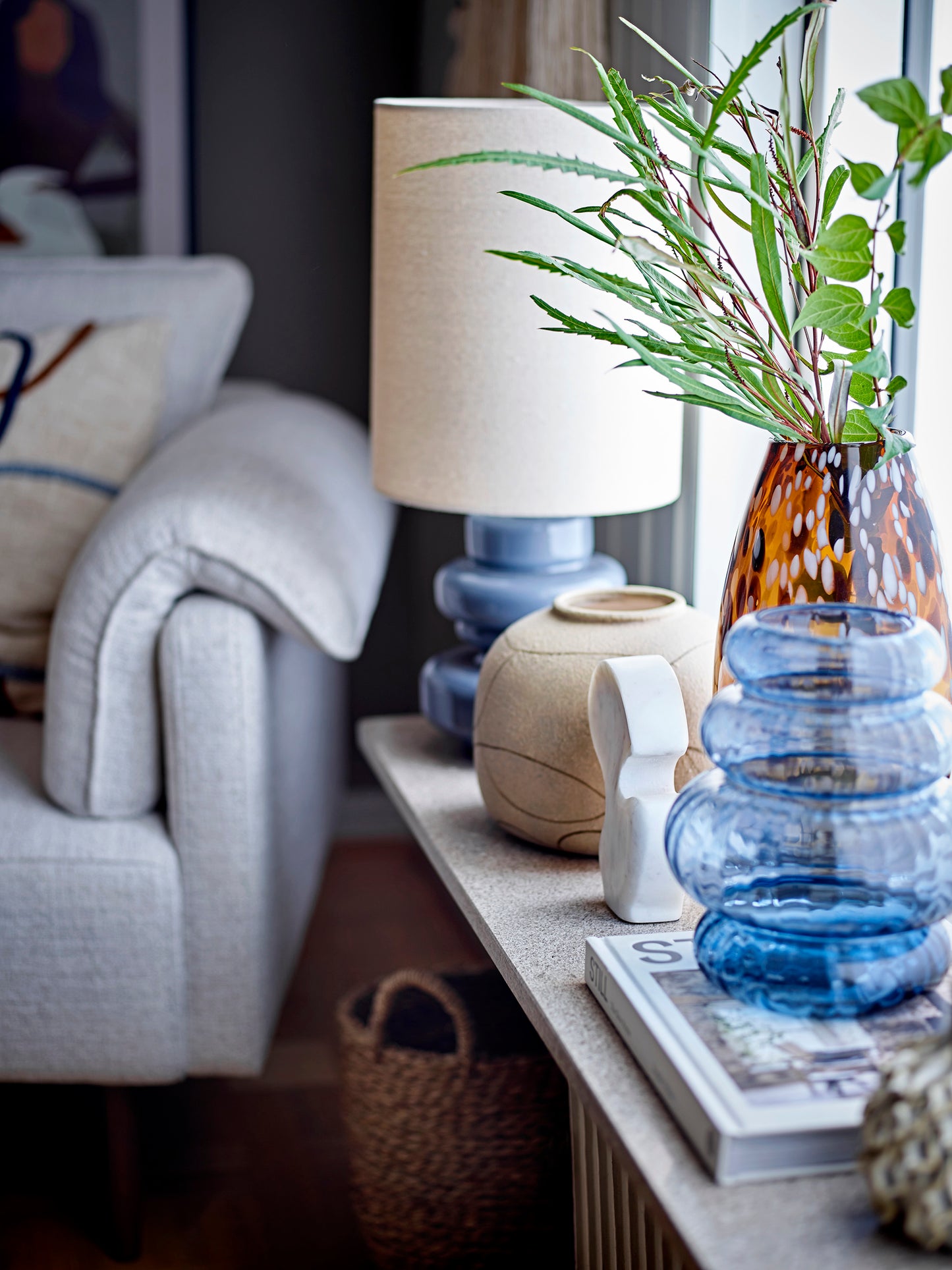 Glassvase Dara, brun