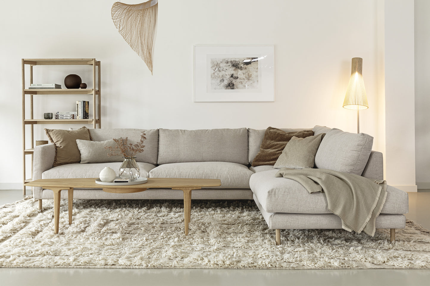 Billie romslig hjørnesofa med åpen ende