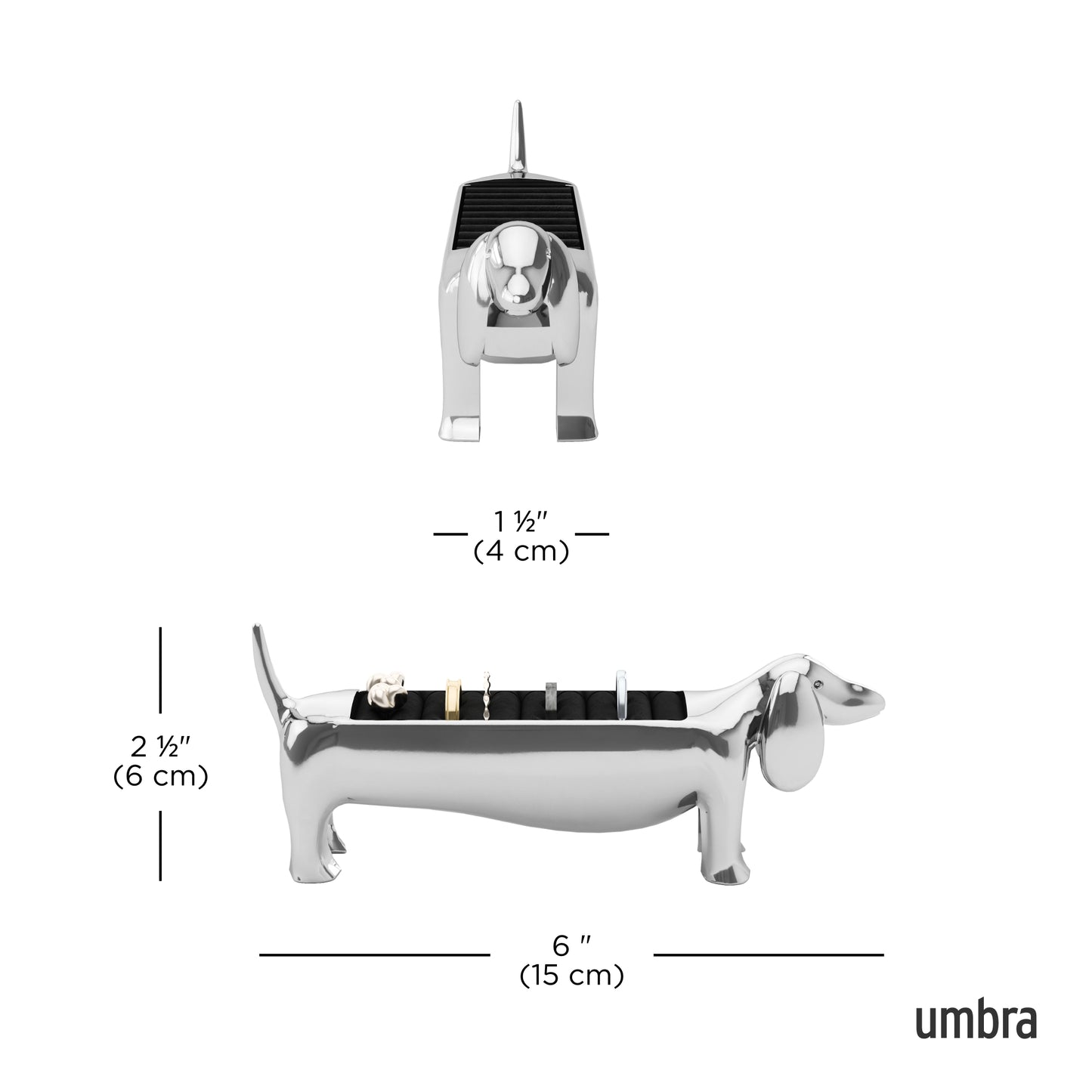 Ringholder Dachsie chrome