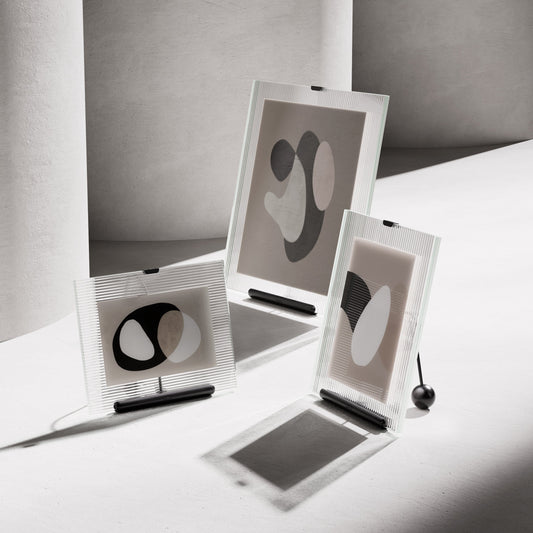 Flute Ramme, 30*26 Krom/sort