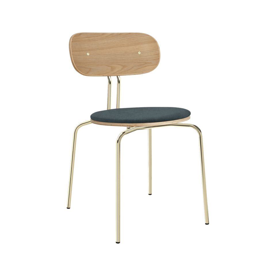 Curious Spisestol messing ben, valg på sete, en del av kategorien spisestuestol - At Home Interiør