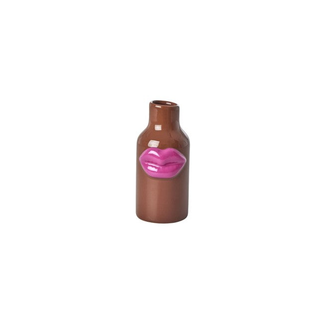 Keramisk vase Lepper ekstra liten, brun