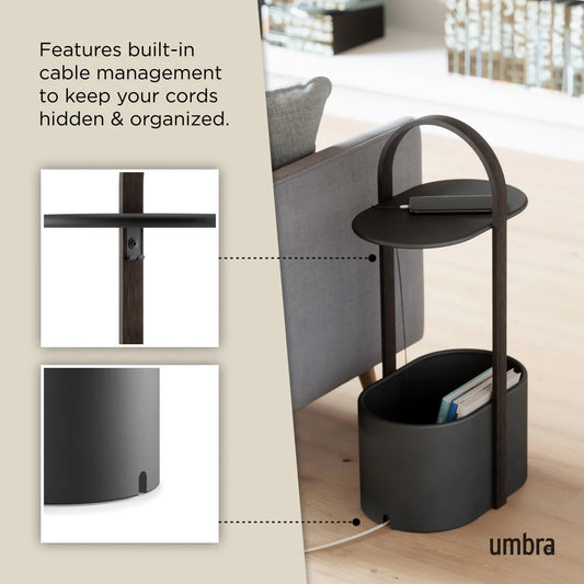 Bellwood sidebord med oppbevaring hvit/sort