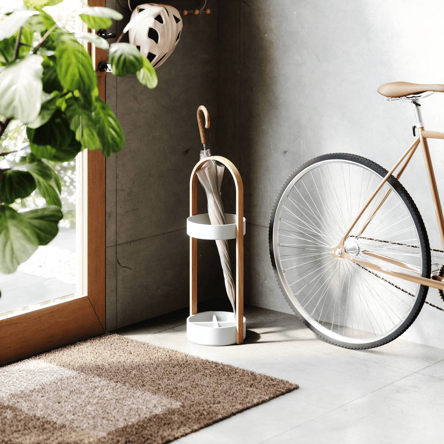 Paraplystativ Bellwood hvit, en del av kategorien - At Home Interiør