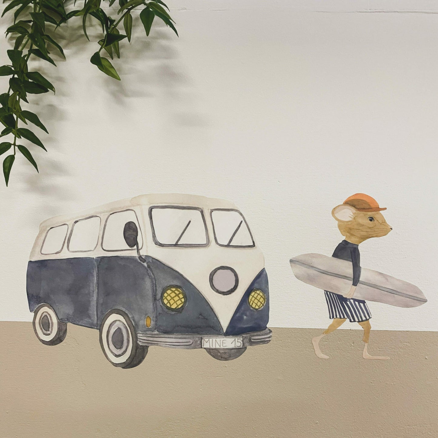 That's Mine Wallsticker Retro Van, en del av kategorien Wallstickers - At Home Interiør