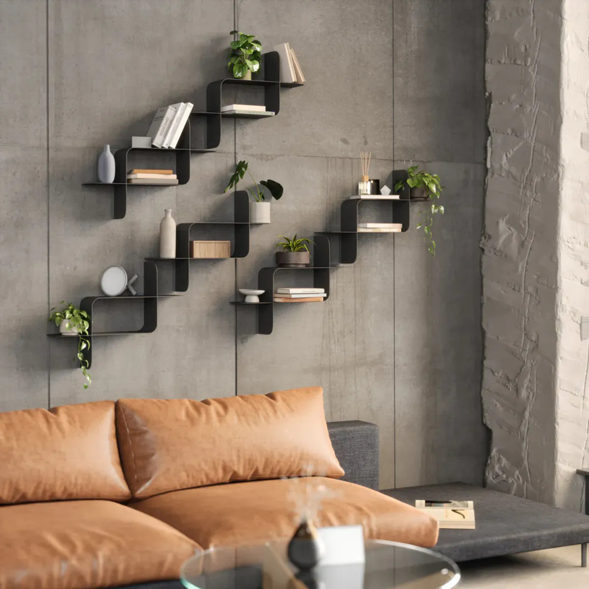 Montage, vegghylle metall 2 pk