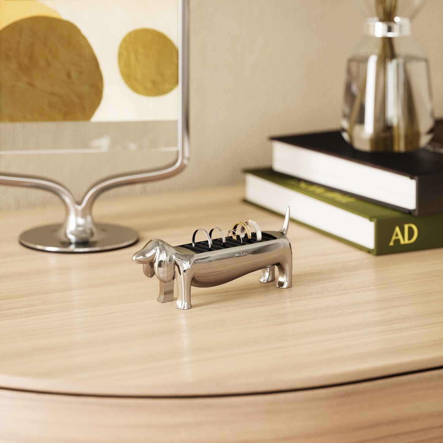 Ringholder Dachsie chrome