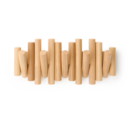 Picket knaggrekke natur – funksjonelt design som også er veggkunst
