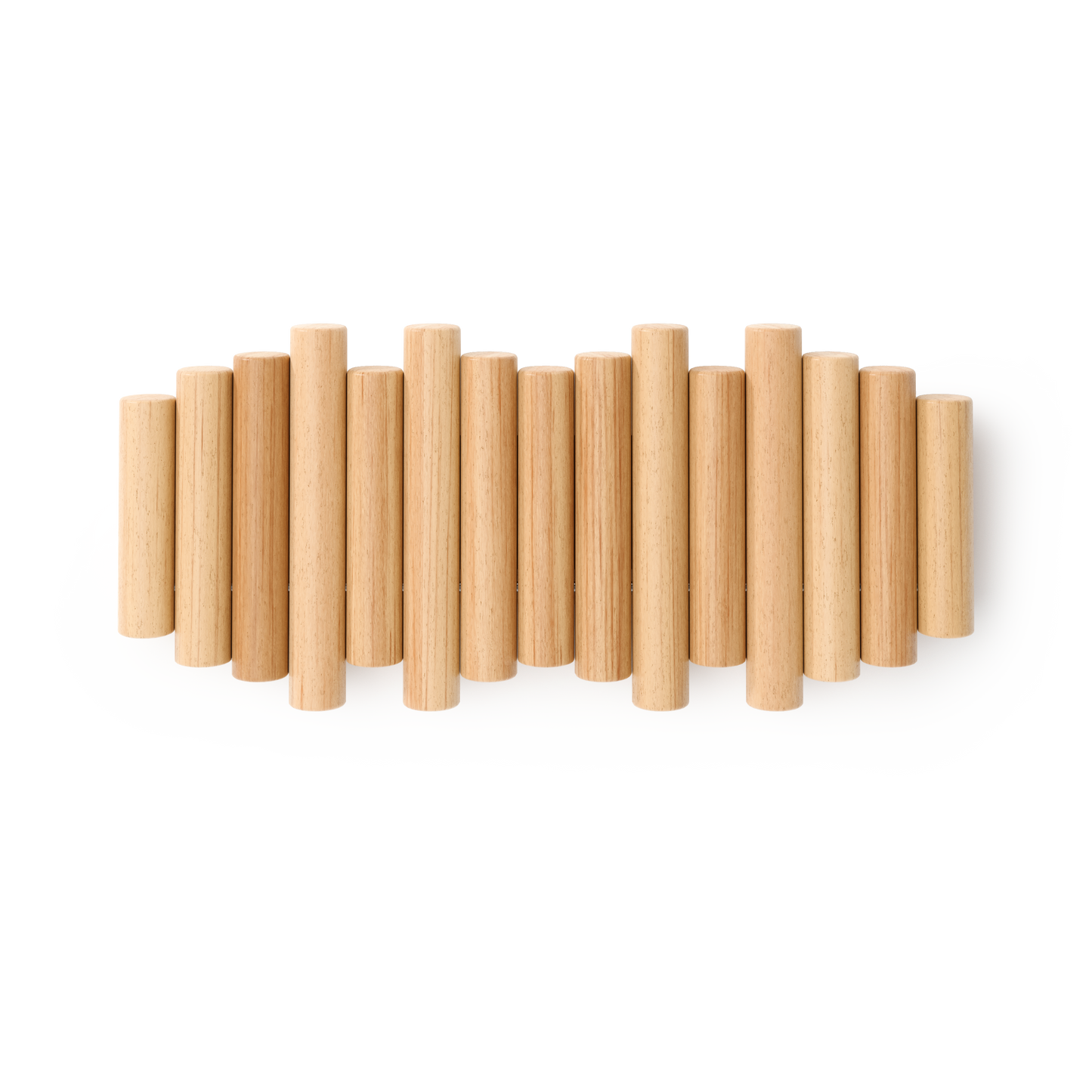 Picket knaggrekke natur – funksjonelt design som også er veggkunst