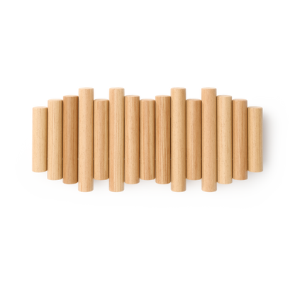 Picket knaggrekke natur – funksjonelt design som også er veggkunst