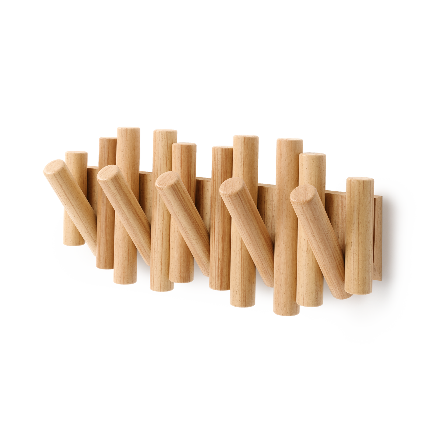 Picket knaggrekke natur – funksjonelt design som også er veggkunst