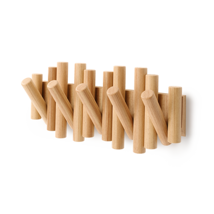 Picket knaggrekke natur – funksjonelt design som også er veggkunst