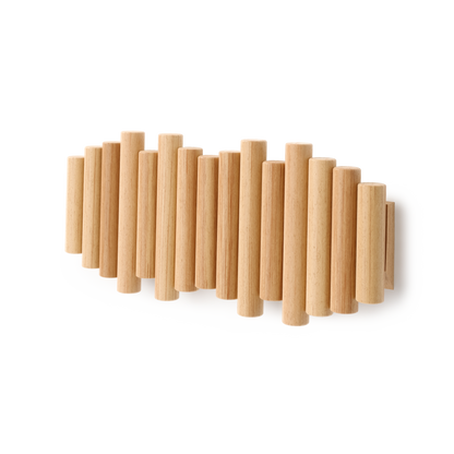 Picket knaggrekke natur – funksjonelt design som også er veggkunst