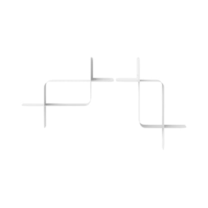 Montage, vegghylle metall hvit 2 pk