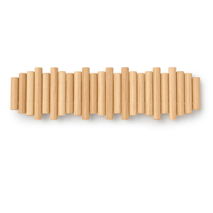 Picket knaggrekke natur – stor, 8 knagger