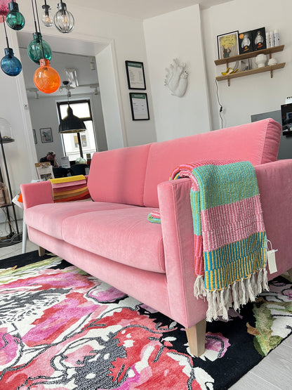 Impulse 2,5-seter sofa Rosa velur, demomodell