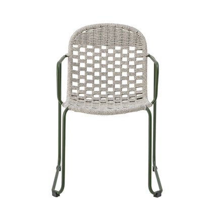 Cabana spisestol utendørs grøn metal 2 stk