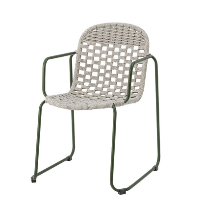 Cabana spisestol utendørs grøn metal 2 stk