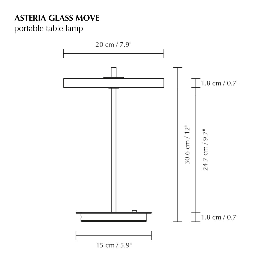 Asteria Glass Move Bordlampe NYHET