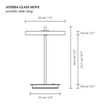 Asteria Glass Move Bordlampe NYHET