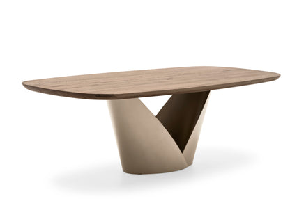 Calla spisebord – heltre eik med metallfot, 2 størrelser