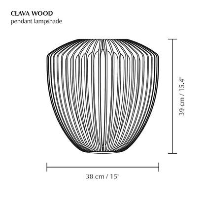 Clava Wood Lampeskjerm 2 tre typer