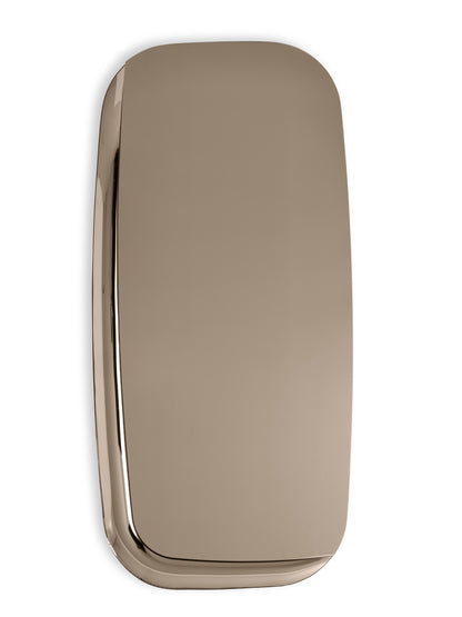 Calligaris speil i bronse med flatt og buet speilglass
