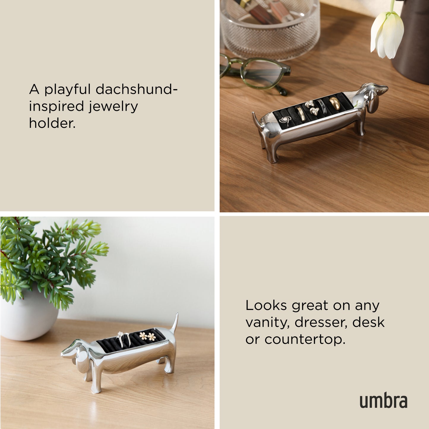 Ringholder Dachsie chrome