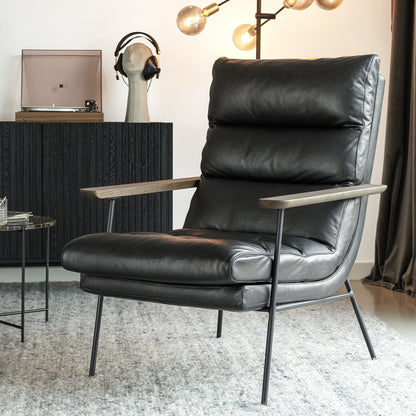 Bill lenestol høy i skinn, flere farger.