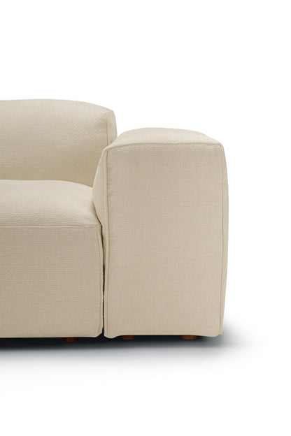 Edda XL sofa oppsett Sneak grey beige tekstil sett fra en annen vinkel – møbelfaghandel i Oslo