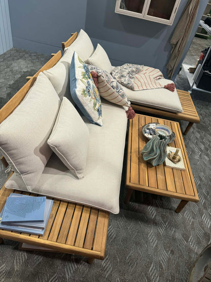 Cesano loungesett – Japandi-inspirert utesett i akasietre