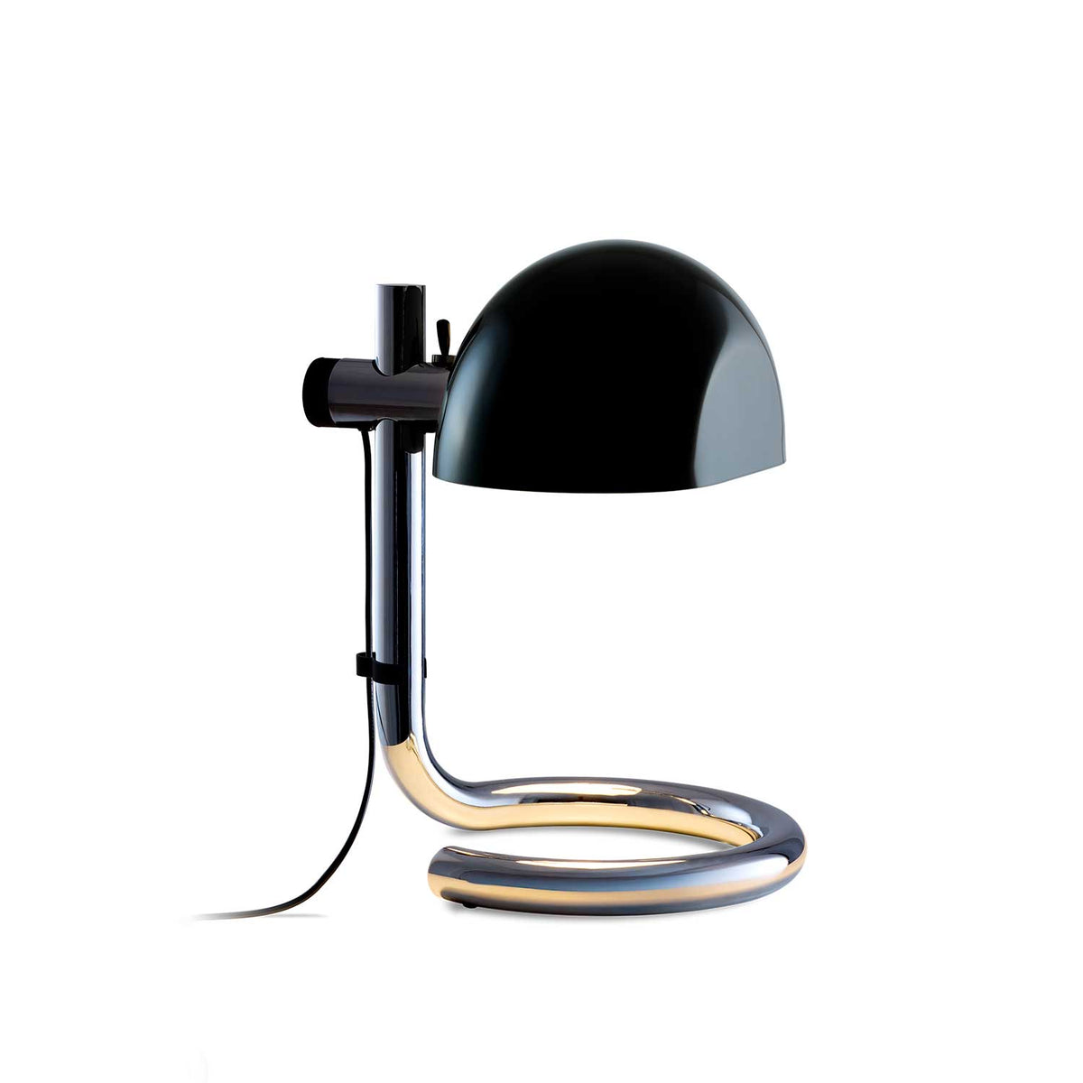 Lauro M bordlampe fra Marset i krom og sort
