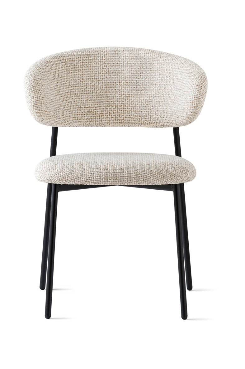 Oleandro spisestuestol med metallben