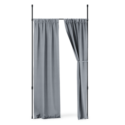 Anywhere gardinsystem/ romdeler, sort/hvit/stål, en del av kategorien gardinstang - At Home Interiør