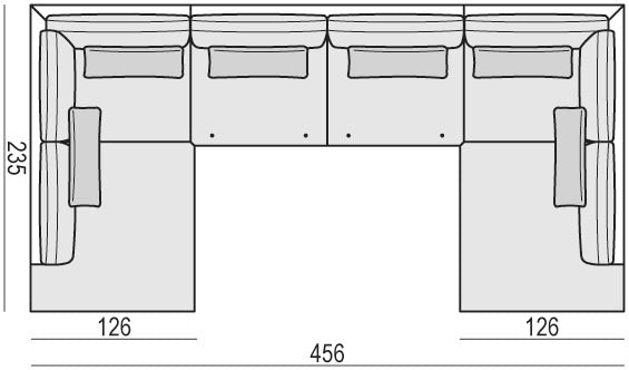 Brandon sofa oppset 15 hestesko