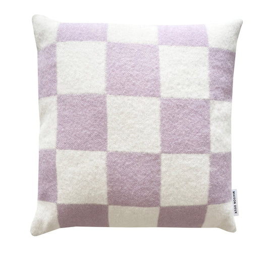Checkerboard Pyntepute ull LIlac white, en del av kategorien Pute - At Home Interiør
