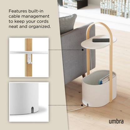 Bellwood sidebord med oppbevaring hvit/sort