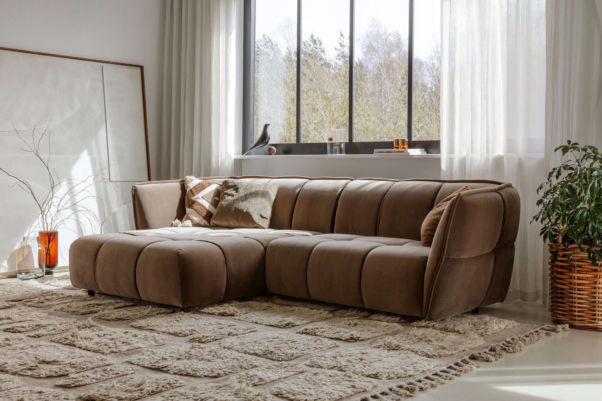 Clyde sofa med chaiselounge set 1, en del av kategorien Hjørnesofa - At Home Interiør