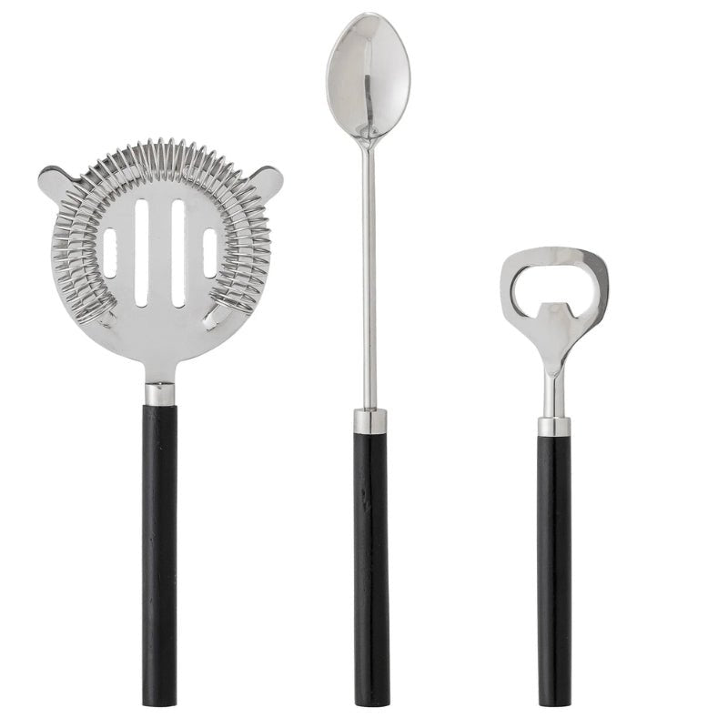 Cocktail barsett, stål & sort, en del av kategorien Bar - At Home Interiør