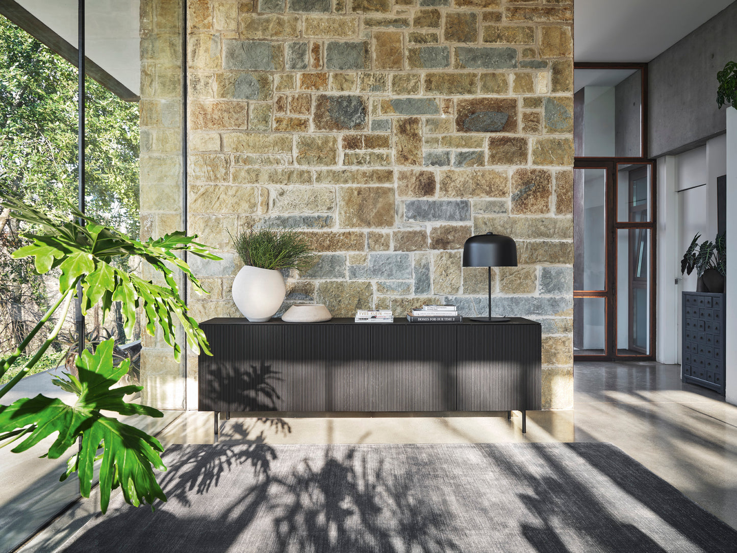 Vertical sjenk Canaletto/ sort spilefronter 181/241 cm