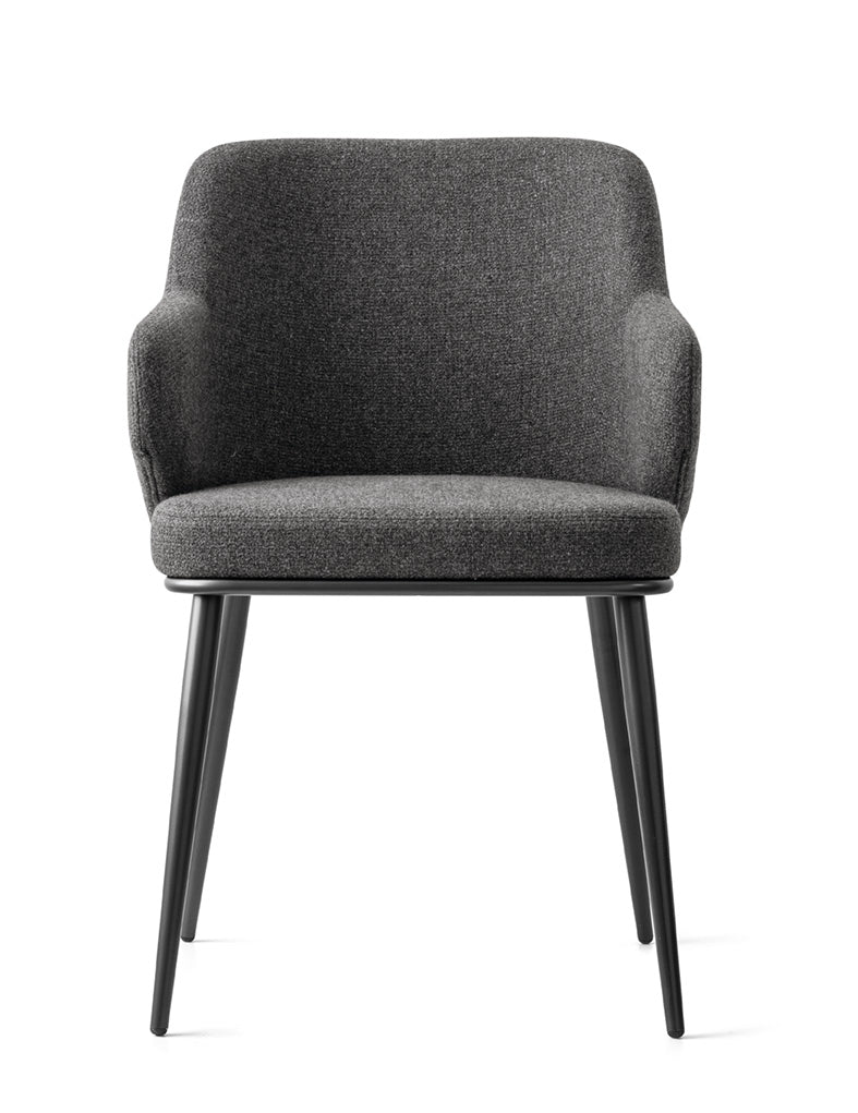 Foyer spisestuestol med arm, metallben, en del av kategorien spisestuestol - At Home Interiør