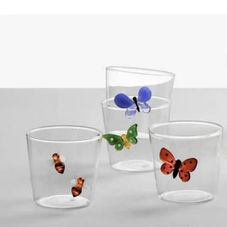 Tumbler Red Butterfly