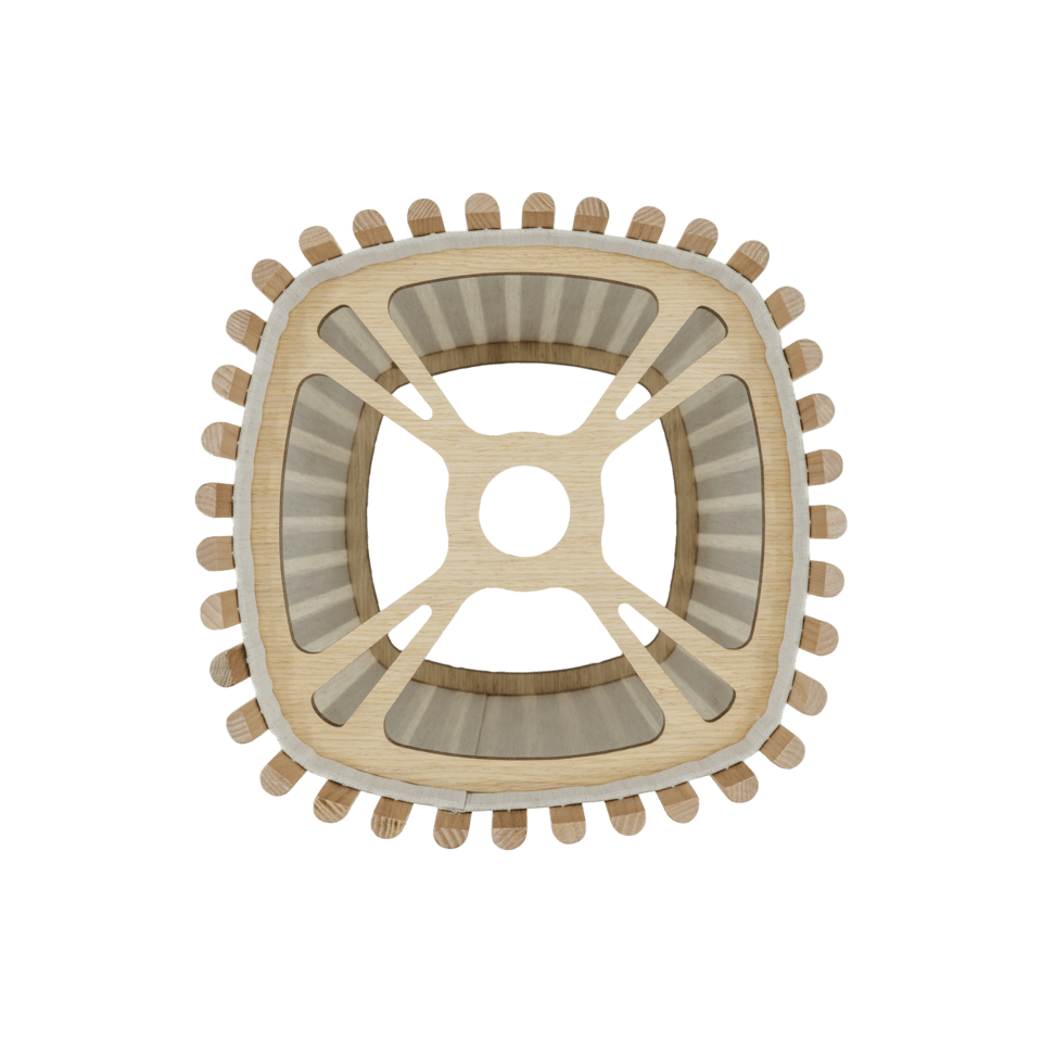 Komorebi Firkantet Lampeskjerm 2 Størrelser og 2 tre farger, en del av kategorien Lampeskjerm - At Home Interiør
