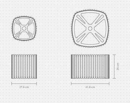 Komorebi Firkantet Lampeskjerm 2 Størrelser og 2 tre farger, en del av kategorien Lampeskjerm - At Home Interiør