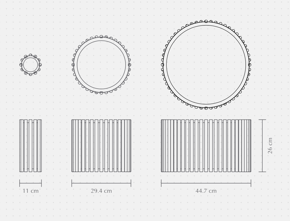 Komorebi Sirkel Lampeskjerm 3 Størrelser og 2 tre farger, en del av kategorien Lampeskjerm - At Home Interiør
